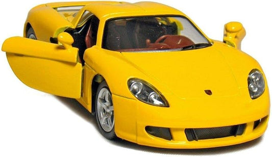 KiNSMART - Porsche Carrera GT 1:36 Scale 5" Die Cast Metal Model Toy Super Sports Car (Yellow)