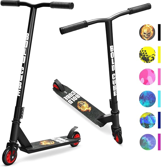 BOLDCUBE Stunt Scooter for Kids Ages 6-12 8-12 Years | Freestyle Pro 360° | Aluminium Deck | ABEC 7 | Micro Crystalized Deck