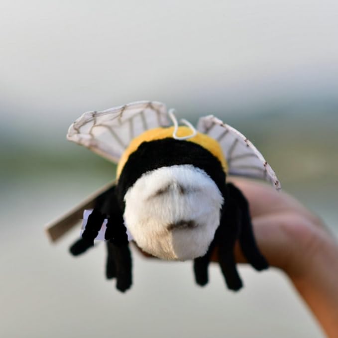 TAMMYFLYFLY Soft Insect Plush Toy, Stuffed Bee Animal Doll,Cute Honeybee Plush Doll,17cm (Bee)