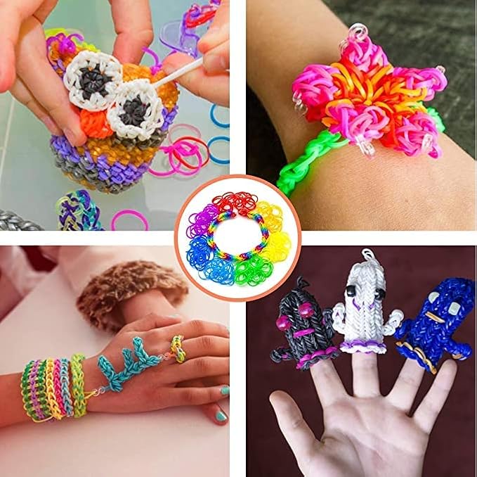 YITOHOP 12080+ Loom Bands Set, Rubber Bands for Bracelet Making Kit, DIY Arts & Crafts Idea, Friendship Bracelet Birthday Gift Kits for Kids Girls Boys Creative Art Crafts