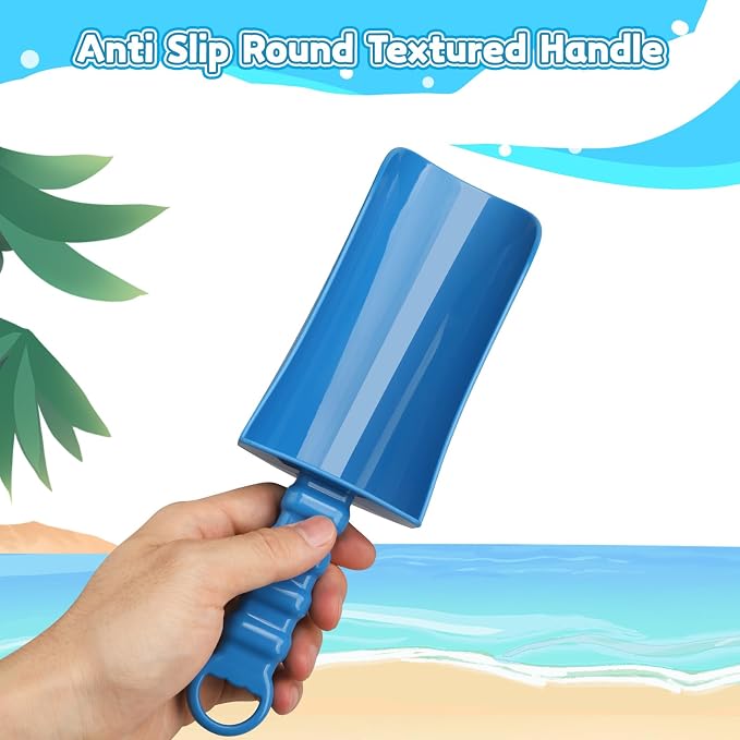 Upgrade 9" Beach Sand Shovels Scooping Toys Set, Beach Spade with Anti Slip Handle, Garden Tool For Kids Adults, Gardening Digging Sandbox Kit, Beach Essential Gift For Boys Girls Indoor Outdoor