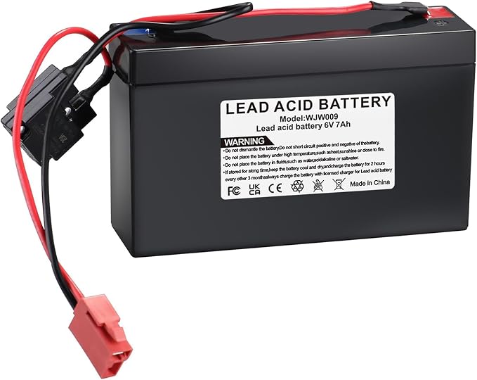 6V 7Ah Lead Acid Rechargeable Battery, Replacement Battery Compatible with Kids Trax ATV Marshall Fire Truck Dodge Ram 1500 Kids Ride-On Car