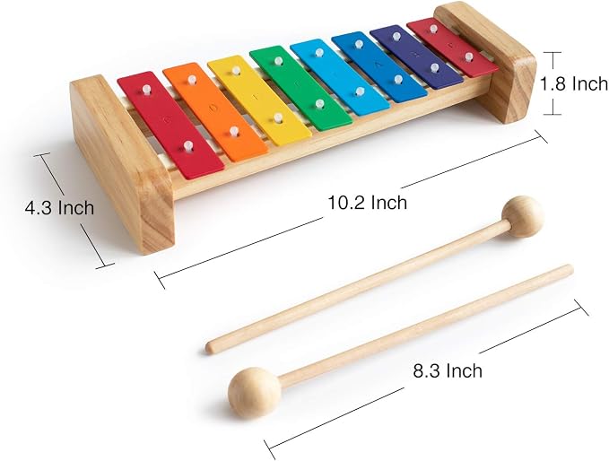 Xylophone for Kids Wooden Xylophone with Mallets Orff Music Instrument for Educational Preschool Learning Baby Percussion Kit Professional Tuning Gift Choice for Children