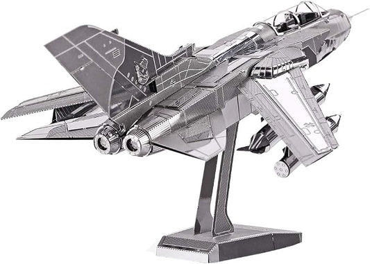 Piececool 3D Metal Puzzle for Adults, Tornado Fighter Jet Military Airplane Models Kits to Build for Teens Men Hobbies DIY 3D Puzzles, Great Birthday Gifts, 83 Pcs
