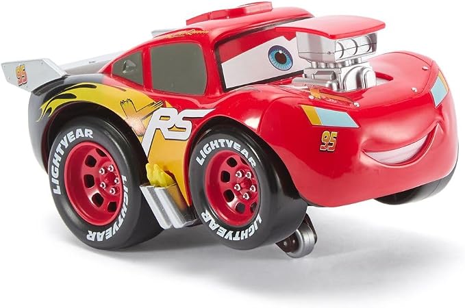 Disney Store Official Lightning McQueen Push 'N' Go Talking Vehicle - Pixar Cars Toys - Talking & Moving Action - Cars Movie Toys - Engine Reveal & Catchphrases - Disney Gift for Boys