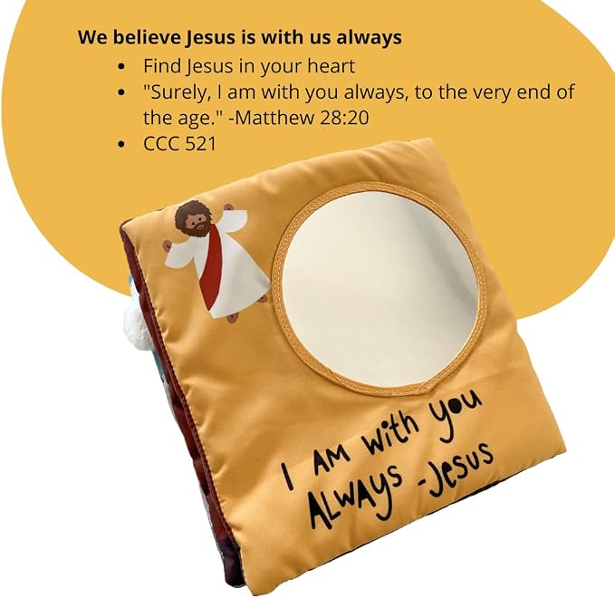 "Where is Jesus" Interactive Quiet Book for Young Believers - Discover Catholic Teachings with Engaging Exploration - Fun and Educational Tool for Early Faith Formation - Perfect Baptism Gift for Kids
