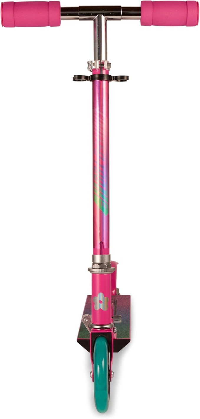 Limited Too Kick Scooter for Girls 5-12 Years, Light-Up Wheels, Glitter Deck, Adjustable Handlebar, Foldable 2-Wheel Kids Scooter, Holds up to 75 lb