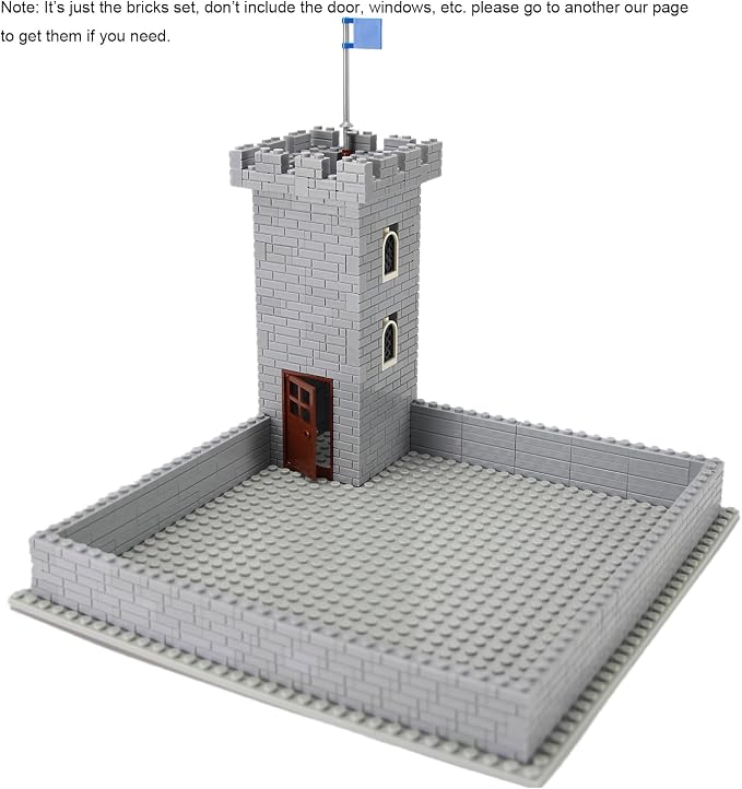 260 Pieces Masonry Profile Bricks Set Building Blocks for Wall Parts and Pieces Diverse Bulk Toy Kit Compatible with Major Brands (Gray)