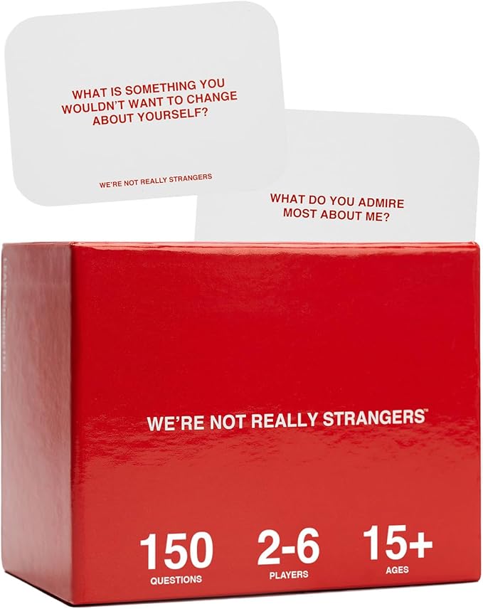 WE'RE NOT REALLY STRANGERS Card Game - 150 Conversation Cards for Adults, Teens, Couples, & Strangers - Icebreaker Questions for Game Night or Date Night, Ages 15+, 2-6 Players