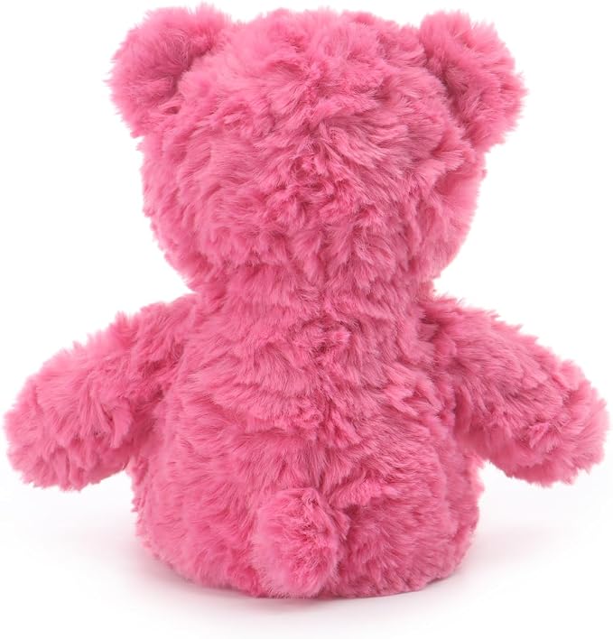 Apricot Lamb Rose Pink Flower Bear Stuffed Animals for Kids, Soft Cute Plush Toys for Baby Girl and Boy, 8 Inches