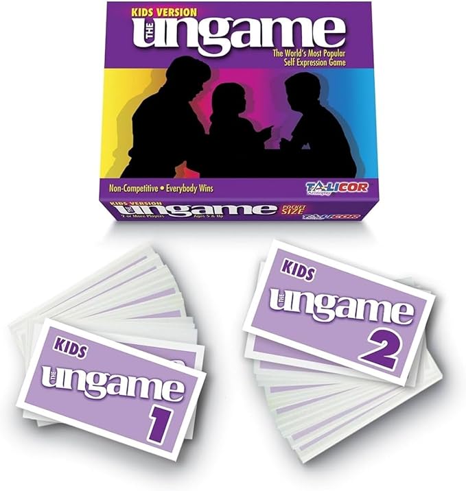 Talicor Pocket UNGAME - Kids - Non-Competitive Card Game for Kids to Discuss, Share Values & self Express - Know What Your Kids are Thinking - Age 5+