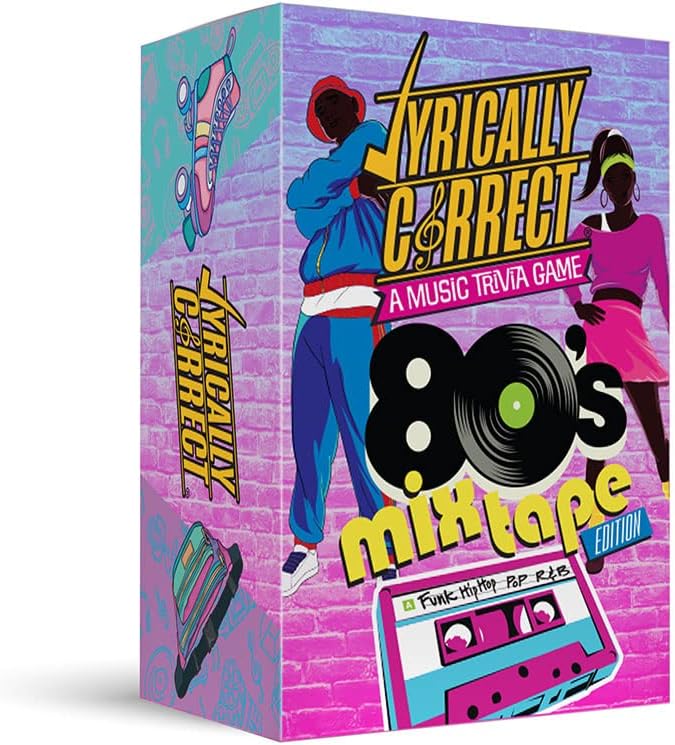 Lyrically Correct '80s Mixtape Edition – ‘80s Music Trivia Card Game for Adults & Families | Hip-Hop, R&B, Funk & Pop Party Game for Game Night