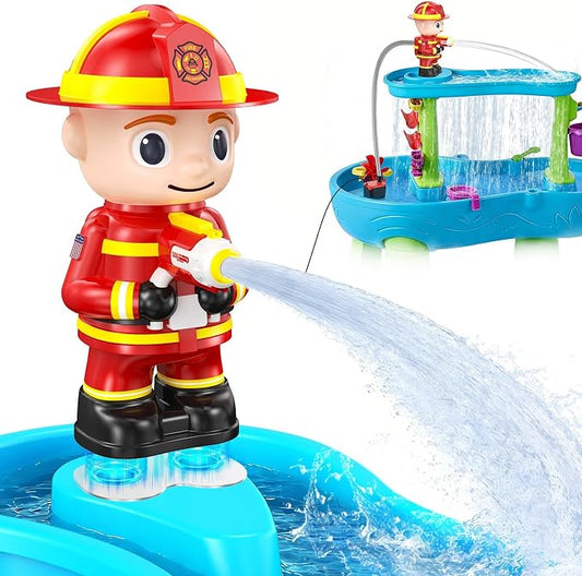 Water Pump for Water Table: Firefighter Water Table Pump Strong Continuous Flow for Step 2 Watertable Safe Plug-in No Drilling Summer Play Outdoor Water Toys Accessories for Toddlers 1-3 Kids 4-8