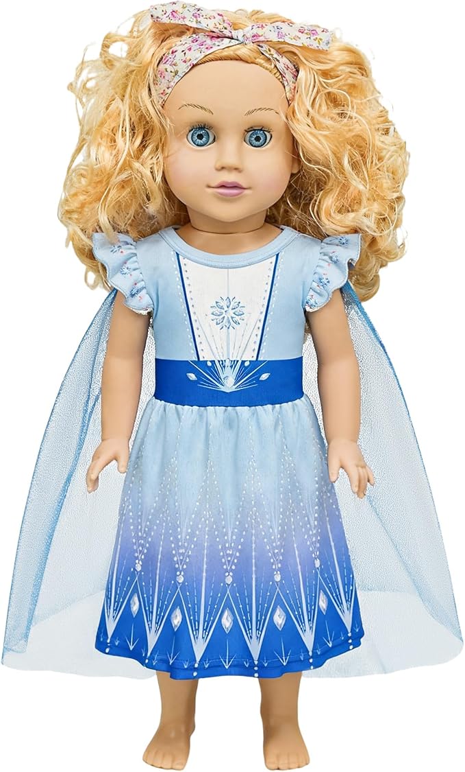 LQSZ Doll and Girl Matching Princess Dress Outfits for Girls and 18" Matching Doll and Girl Clothes