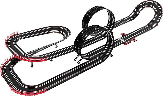 Carrera GO DTM Speed Giants Slot Car Race Track Set – Loop Racing | Electric slot car track, DTM racing toy for kids 6+, features loops, banked curves, flyover and lap counter, ~29-ft track