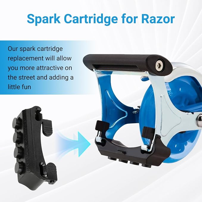 EOPOAYI Spark Cartridge Compatible with Razor Flash Rider 360 Trike, Spark Pad Replacement for eSpark Electric Scooter Spark 1.0 2.0 Kick Scooter DLX Kids Ride Bar Attachment Brake Parts 1-2 Pack