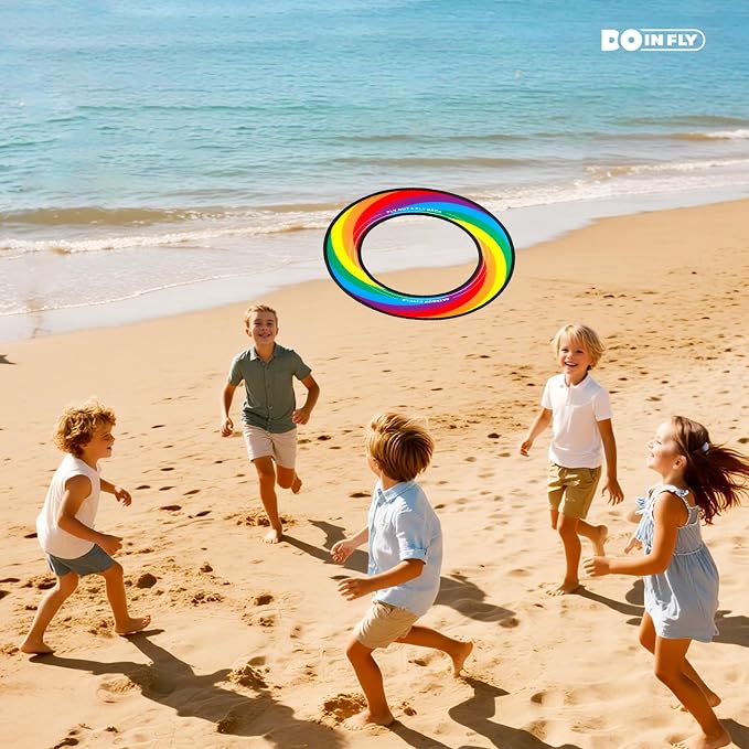 Doinfly【3-Pack Professional Flying Toys - Ultra-Stable & Long Distance Sport Flying Equipment for Outdoor Games, Pool, Beach, Backyard Fun | Adults & Kids Family Toy (Rainbow Series Colors)