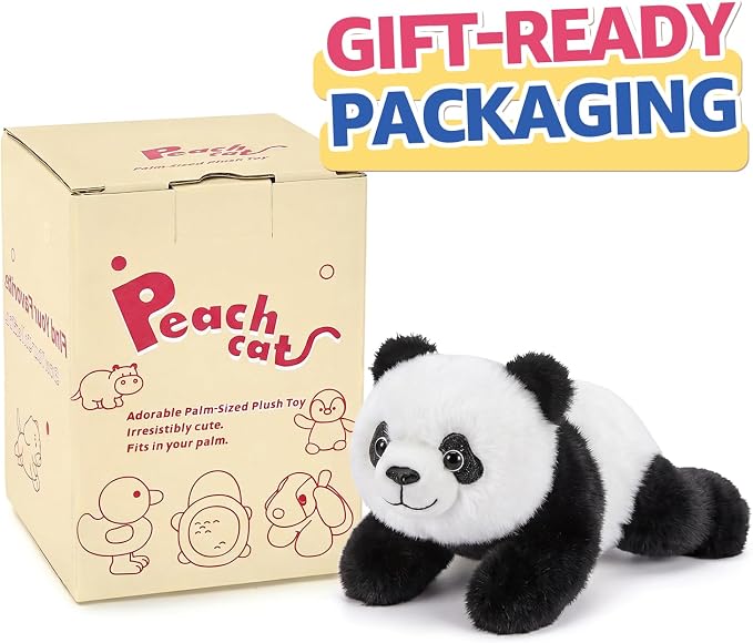 PEACH CAT Panda Stuffed Animal Cute Plushies Small Plush Toys Birthday Gifts for Girls Boys Kids