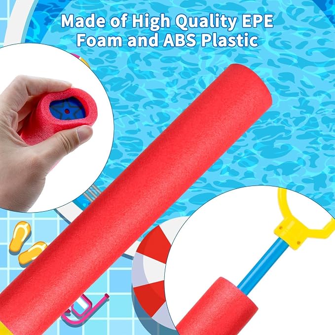 Water Guns for Kids, Outdoor Water Toys, Squirt Blaster Guns Pool Toys for Kids Ages 4-8, 8-12, Backyard Swimming Beach Garden Fighting Game Party Activities for Girls Boys Teen