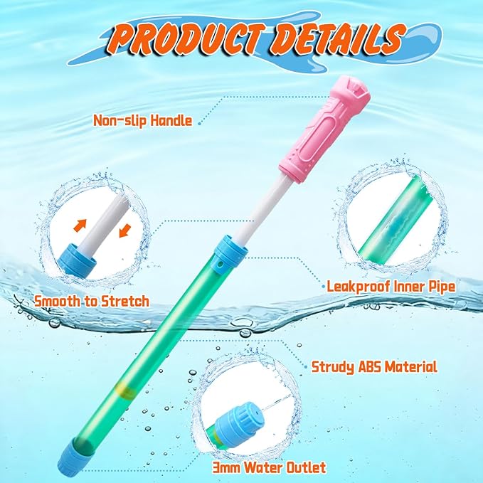 Water Gun Squirt Toys with Mesh Bag, 12 Pack Water Blaster Squirt Guns for Kids Adults, Up to 40 FT Long Range Water Soaker Pool Toys, Water Squirter for Summer Outdoor Beach Party Fun