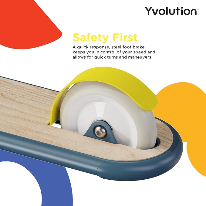 Yvolution Y Glider Classic 3-Wheel Kick Scooter for Kids – Lean-to-Steer, Adjustable Handlebar, Foldable Design – Ages 3-8, Max Weight 110lbs