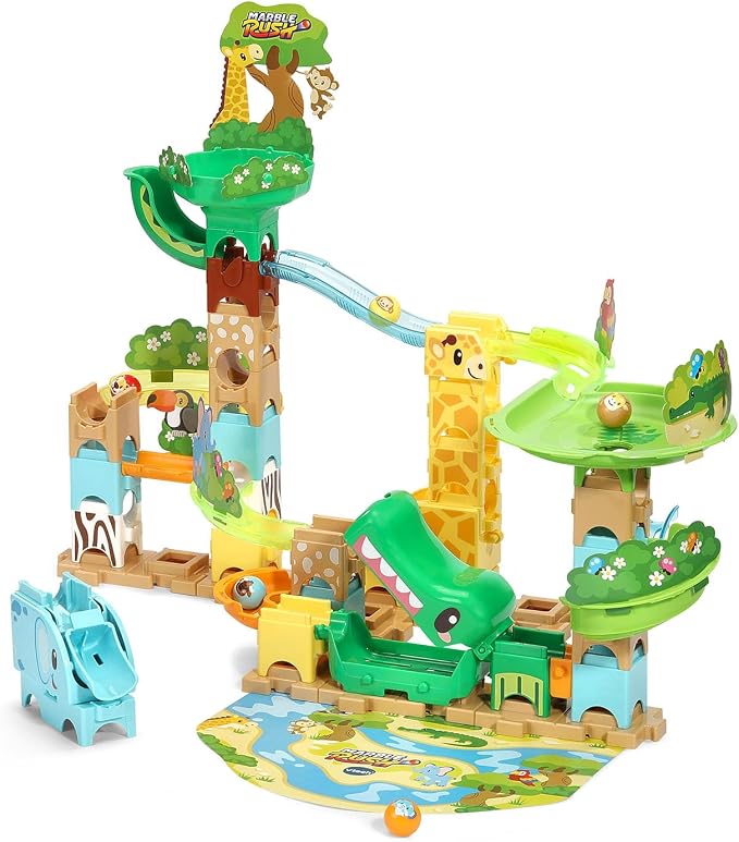VTech Marble Rush Jungle Journey Set Preschool Marble Run Toy