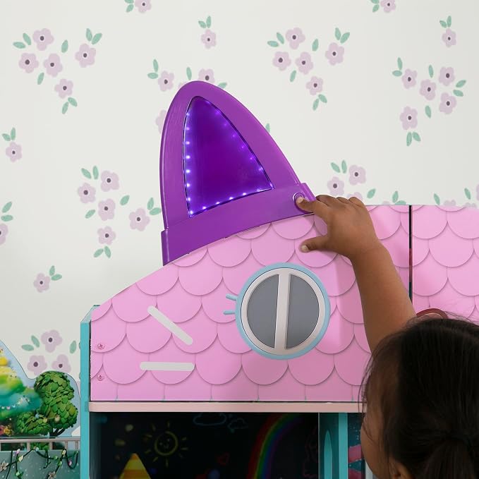 Gabby’s Dollhouse Purrfect Playhouse by Delta Children – Features Sounds & Light Up Ear - Includes 20 Accessories - Fits 8-inch Dolls - Pretend Play Dream Gift for Ages 3