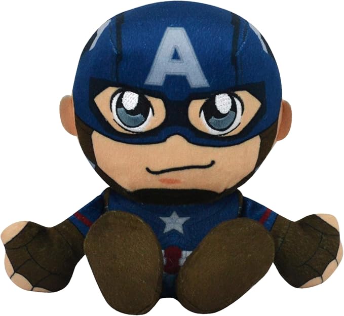 Marvel Captain America 8" Kuricha Sitting Plush - Soft Chibi Inspired Toy