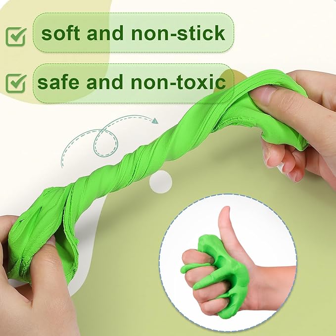 Ixiaoyoo Air Dry Clay for Kids, 92 Colors Modeling Magic Clay, DIY Model Arts & Crafts Kit with Sculpting Tools, Soft & Safe & Non-Toxic, School Projects, Birthday Toy Gifts for Boys & Girls Aged 3–12
