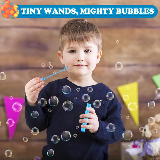 Easter Basket Goodie Bags Stuffers for Kids,32 Pack Mini Bubbles Party Favors for Toddlers,Easter Gift Treat Goody Bags Pinata Fillers,Easter Essentials Stuff Non Candy Classroom Prizes for Boys Girls