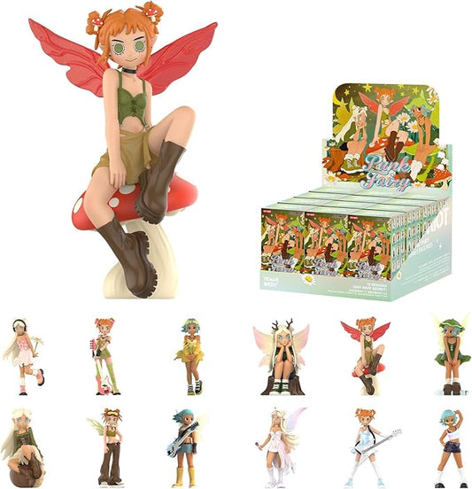 POP MART Peach Riot Punk Fairy Series Figures, 12PCs Peach Riot Blind Box Figures, Random Design Action Figures Collectible Toys Home Decorations, Holiday Birthday Gifts for Girls and Boys, Whole Set