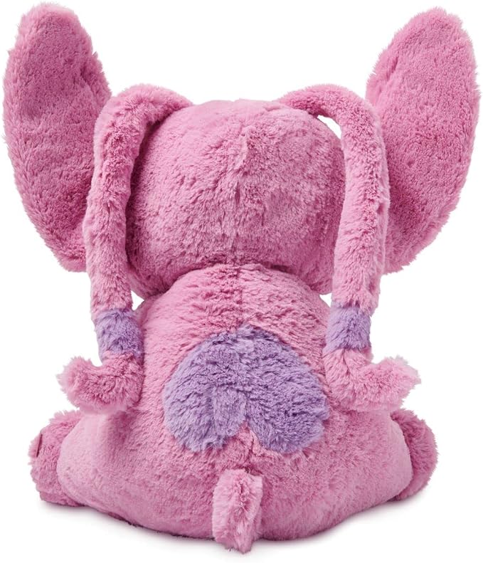 Disney Store Official Angel Medium Soft Toy for Kids - Cuddly Character with Fuzzy Texture & Embroidered Details - Flexible Floppy Ears - Disney Plushy Suitable for All Ages