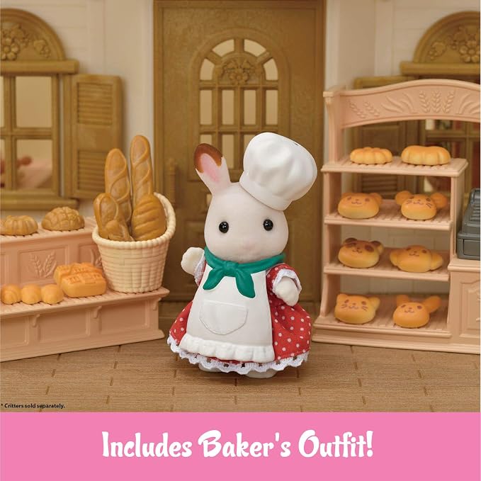 Calico Critters - Bakery Shop Starter Set for Red Roof Cozy Cottage - Dollhouse Furniture – Kids Pretend Play Toy, Miniature Dollhouse Furniture & Accessories Add-On, Ages 3+
