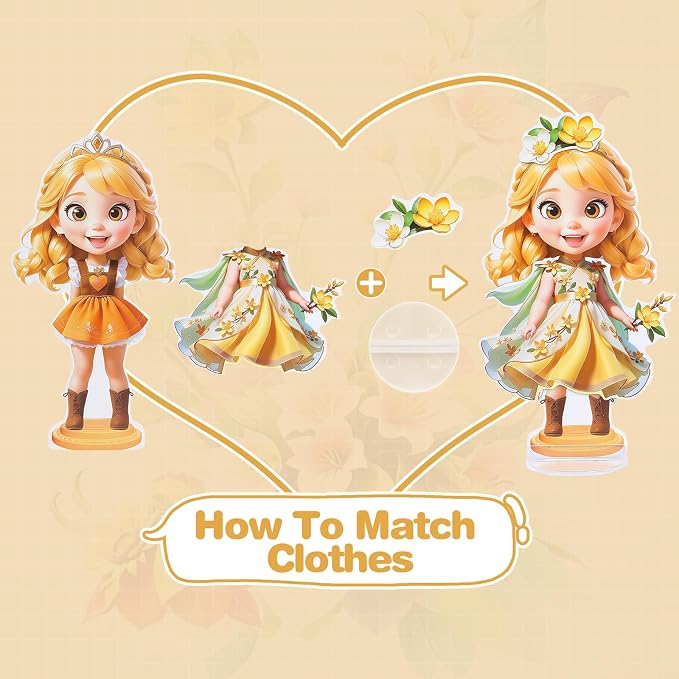 PainZieteg Magnetic Dress Up Dolls,Paper Dolls for Girls, Kids DIY Princess Magnetic Dress-Up Doll for Girl Birthday, Autumn Fairy