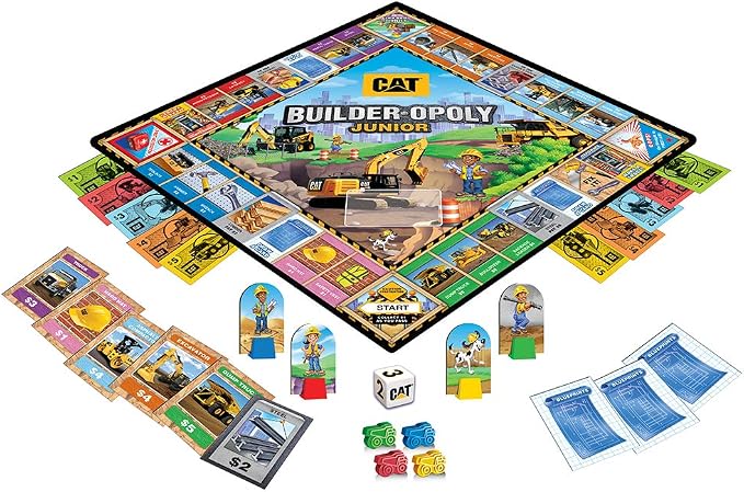 MasterPieces Kids & Family Board Games - Caterpillar Builder Opoly Jr. - Officially Licensed Board Games for Kids, & Family