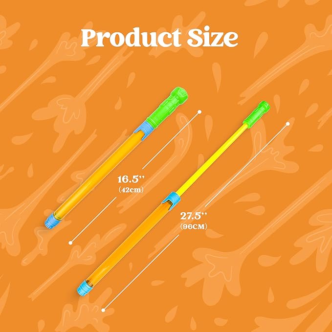 Sloosh 24 pcs Blaster Soaker Water Gun, Squirt Guns Soaker for Kids Summer Swimming Pool Beach Sand Outdoor Water Activity Fighting Play Toys,16.5''