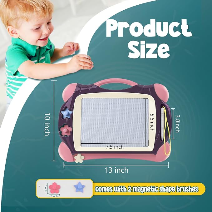 Magnetic Drawing Board, Toddler Toys for Age 1 2 3 Boys Girls, Toddler Drawing Board, Birthday Easter Christmas Halloween Kids Toy Gifts for Boys and Girls