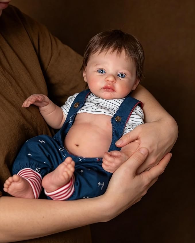 Zero Pam Reborn Baby Dolls Full Body Boy-18'' Realistic Baby Doll Real Life Real Reborn Dolls with Accessories (Modern)