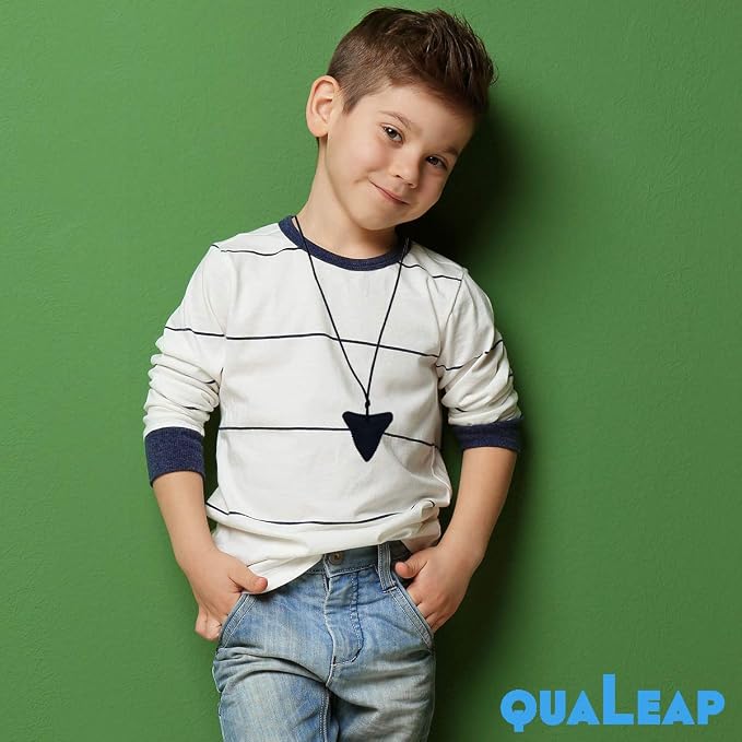 Xtra Tough (XT) Shark Tooth Chew Necklace for Kids - Chewing Necklace Teether Necklace Chew Toys Teething Toys - Designed for Chewing, Autism Sensory Teether Toy (Toughest - Aggressive Chewer)
