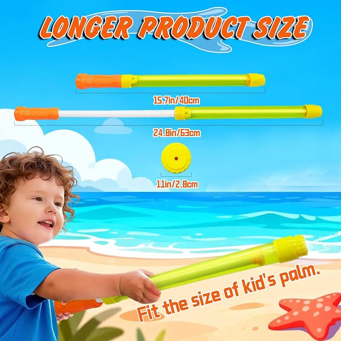 Water Gun Squirt Toys with Mesh Bag, 12 Pack Water Blaster Squirt Guns for Kids Adults, Up to 40 FT Long Range Water Soaker Pool Toys, Water Squirter for Summer Outdoor Beach Party Fun