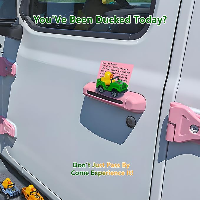 12 Pack Movable Rubber Ducks for Jeep Ducking, Pull Back Duck for Jeep Ducking, 2.9 Inch Suitable Size, Unique Rubber Ducks for Drivers
