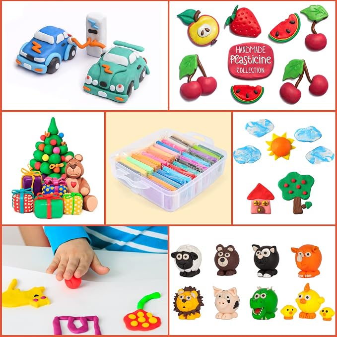 CiaraQ 28-Color Polymer Clay Oven Bake Modeling Kit for Kids & Artists | Non-sticky & non-toxic. 1.7 lb. With sculpting tools. Classroom & Home Use. Fun gift for Kids & artists. Ages 4+.