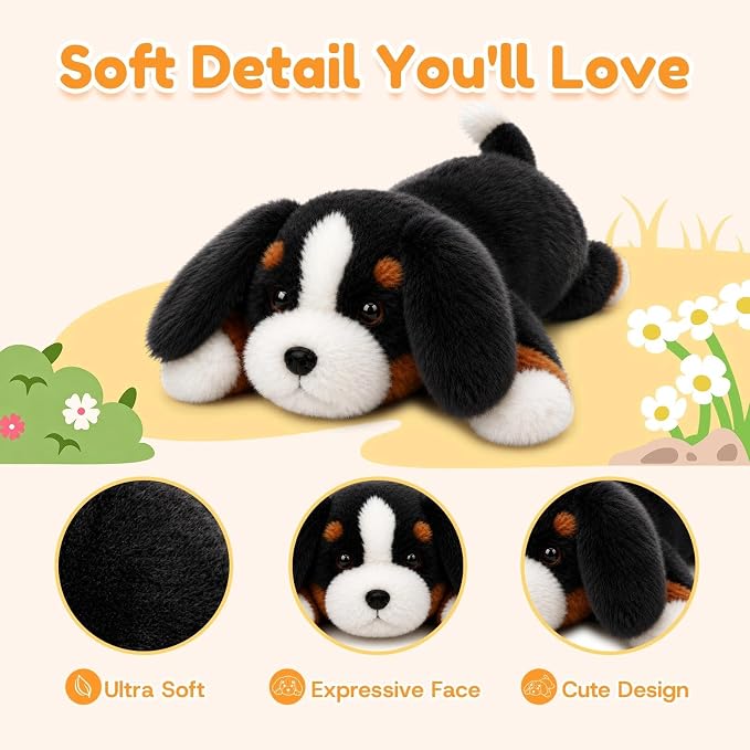 Bernese Mountain Dog Weighted Stuffed Animal Plush Toy(10.6 Inch, 0.7 Lbs)