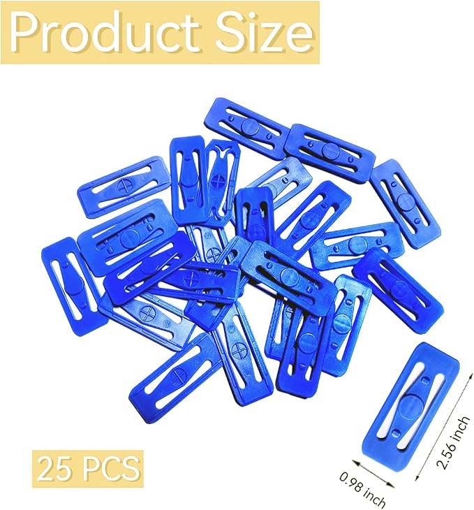 [25 Pack] K TOMOTO Racetrack Connectors Compatible with Hot Wheels | Blue Replacement Parts for Race Track Sets | Durable & Tight Fit | Birthday Gift for 5-12 Years Old