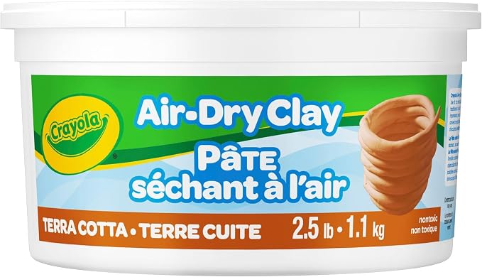 Crayola Air Dry Clay, Terra Cotta No Bake Modeling Clay for Kids, 2.5lb
