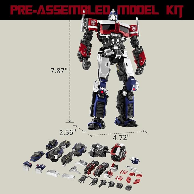 YOLOPARK Optimus Prime Transformers Toys Rise of The Beasts Action Figures,7.87 Inch Highly Articulated Transformer Toys for Kids Ages 8 and Up,No Converting