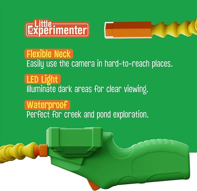 Borescope Snake Scope Camera with Light for Kids, Rechargeable Outdoor Educational STEM Toys, Gifts for 5 Year Old Boy, Nature Activities, Best Gift for Boys, Girls Ages 4 5 6 7 8 9 10 11 Years Old