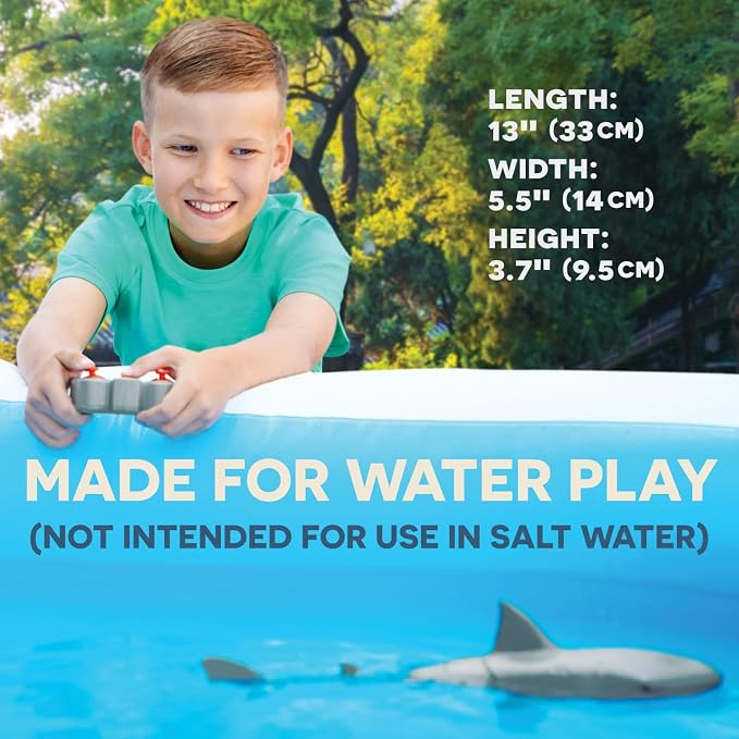 Terra by Battat – Swimming Shark Radio Control Toy – Electronic Water Animal for Pool & Bath – Remote Controlled Fun for Kids 6+ Years