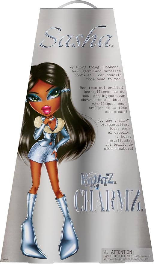 Bratz Charmz Sasha Fashion Doll with Collectible Charm Bracelet