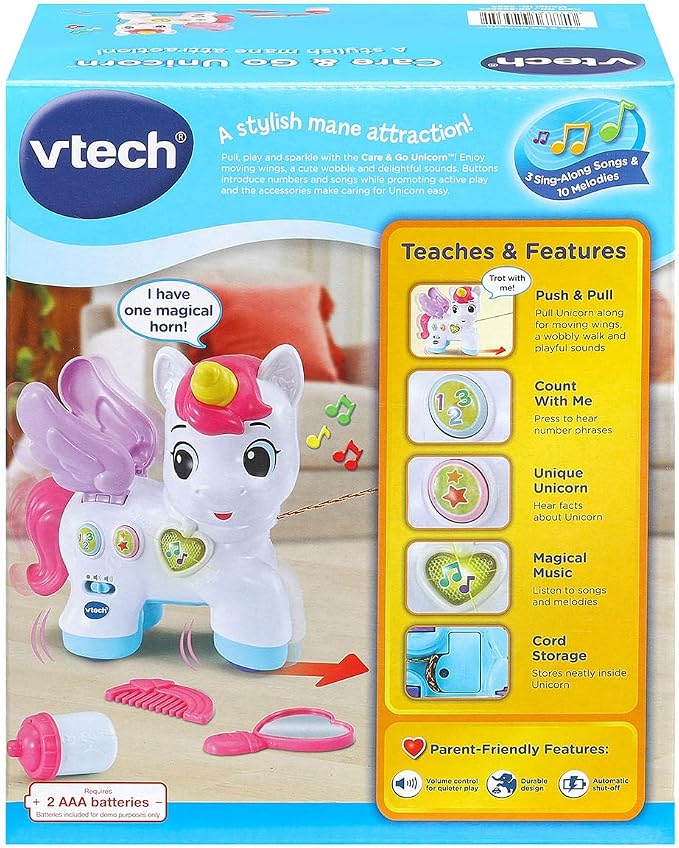 VTech Care and Go Unicorn Toddler Pull-Along Toy
